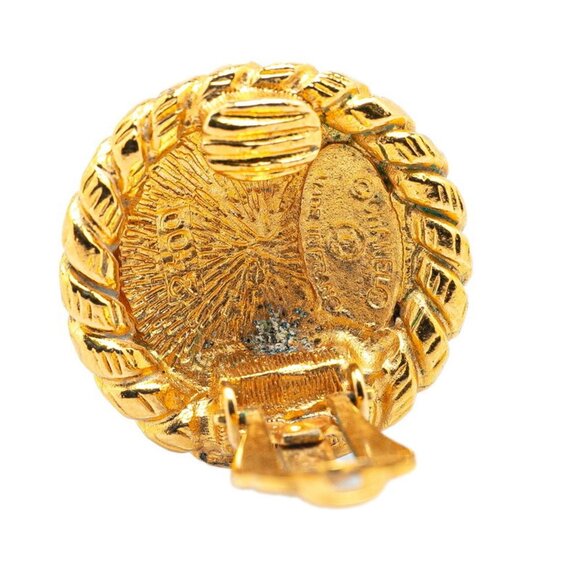 CHANEL Gold Logo Earrings - Picture 3 of 3